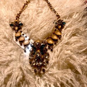 Necklace with turquoise designs